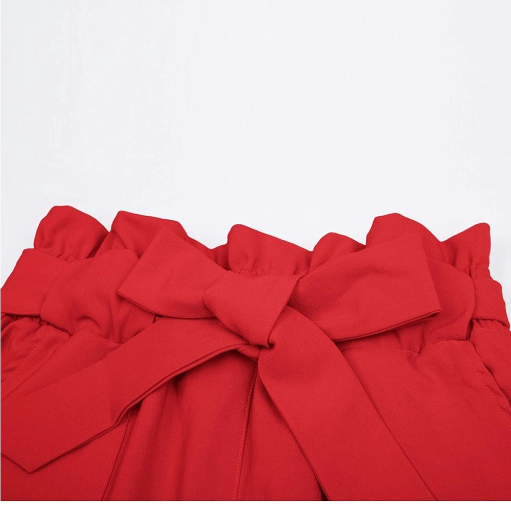 ❤️ High Waist Paper Bag Pants w/ Tie ❤️ - Picture 5 of 9